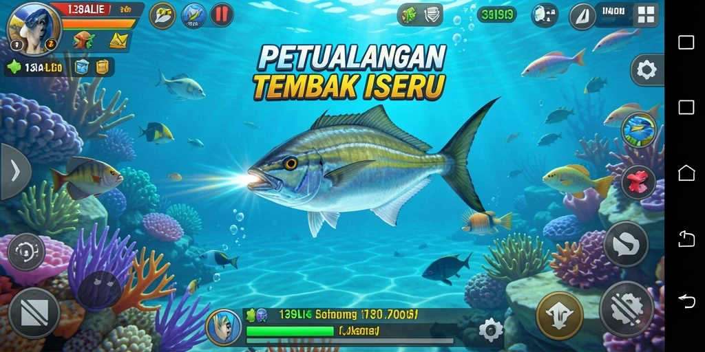 Screenshot gameplay <strong>138ALIEN</strong> menunjukkan aksi menembak ikan yang seru.