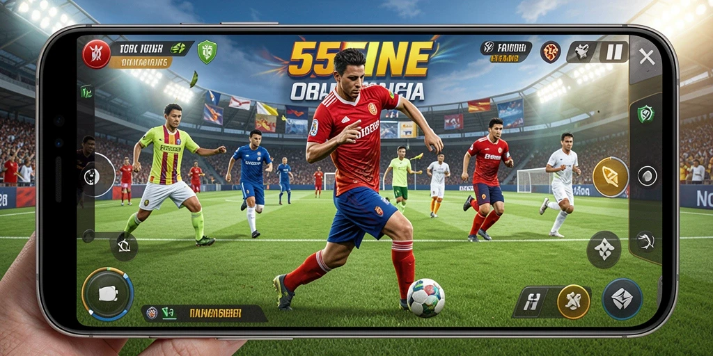 Screenshot gameplay <strong>55FIVE</strong> menampilkan aksi olahraga yang mendebarkan.