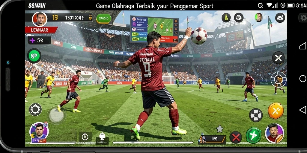 Tampilan gameplay 88MAIN menampilkan aksi olahraga yang mendebarkan.