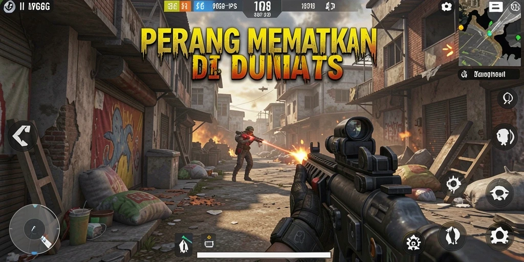 Tangkapan layar menampilkan aksi intens dalam permainan FPS 8G8G.