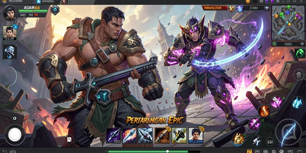 Tampilan dinamis dari gameplay AGAM66 yang menegangkan.