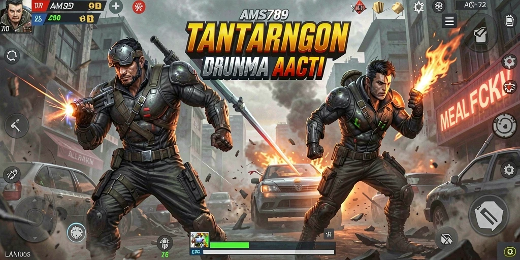 Tampilan gameplay intens dari AMS789 penuh aksi.
