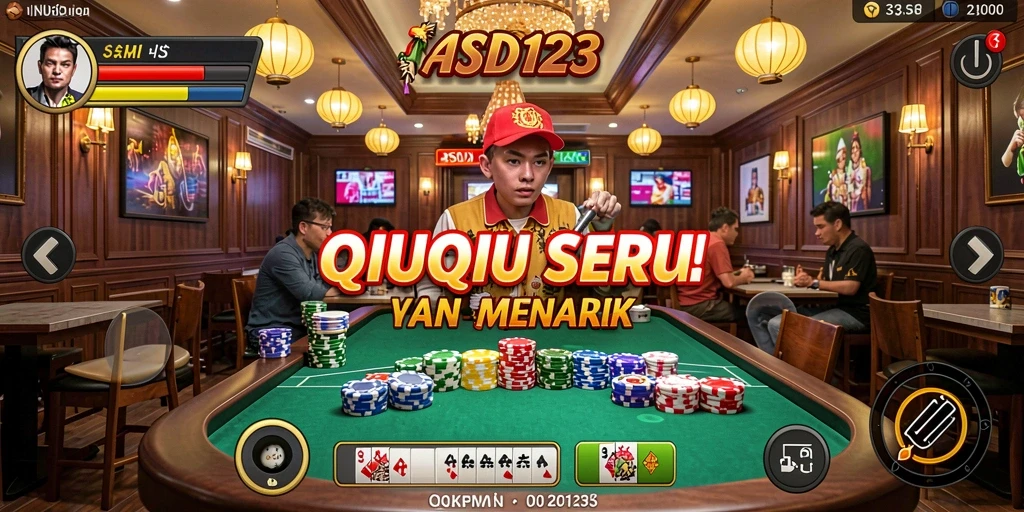 Tampilan gameplay QiuQiu yang dinamis dan mengasyikkan.