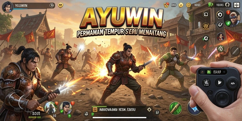 Tampilan gameplay AYUWIN yang mendebarkan dan penuh aksi.