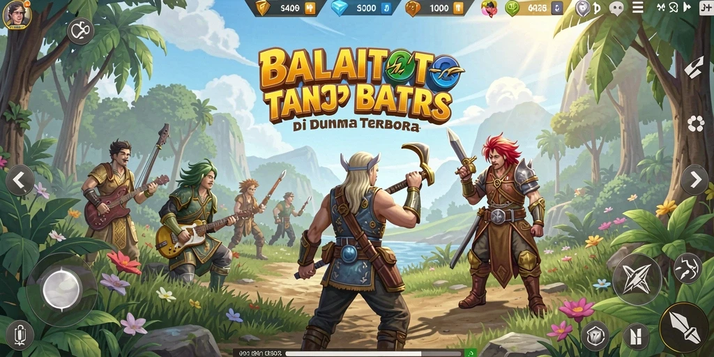 Screenshot gameplay <strong>BALAITOTO</strong> menunjukkan keindahan dunia terbuka yang luas.