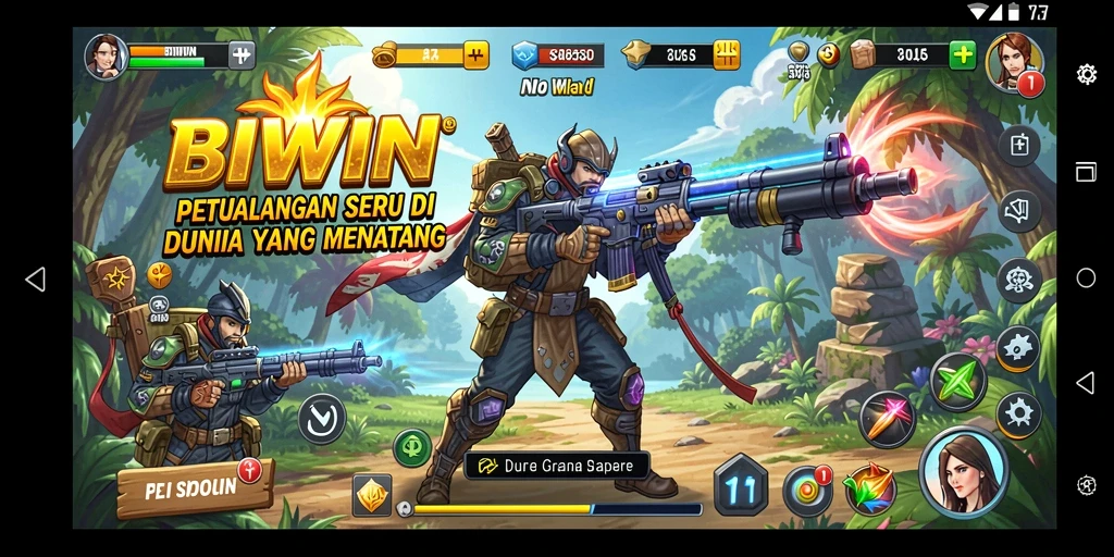 Tampilan seru gameplay BIWIN yang penuh petualangan dan tantangan.