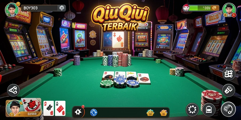 Tampilan gameplay QiuQiu yang menegangkan dan seru.