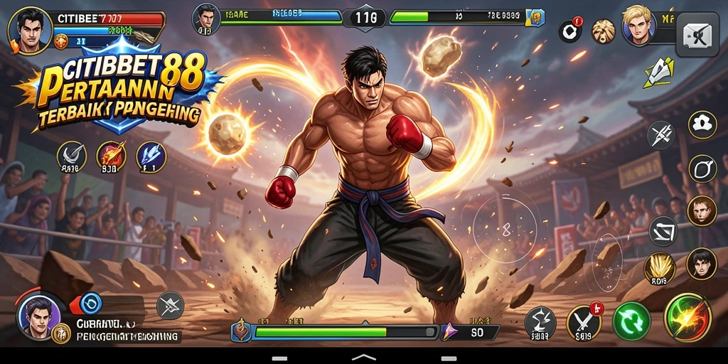 Screenshot menampilkan aksi pertarungan mendebarkan di CITIBET88.