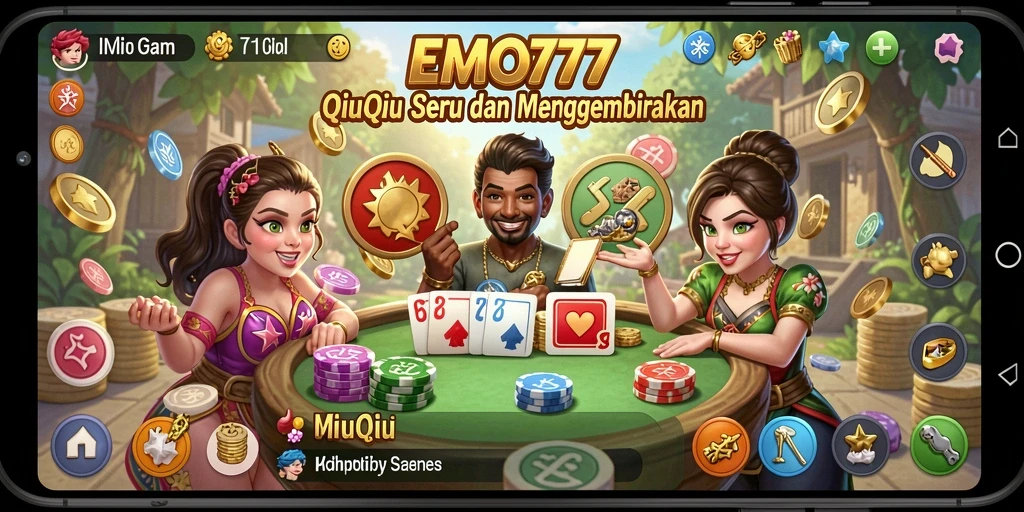 Screenshot EMON777 menampilkan serunya gameplay QiuQiu.
