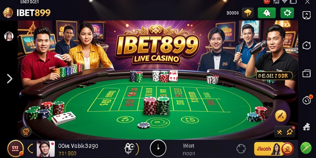 Tampilan gameplay Live Casino yang mendebarkan di IBET899.