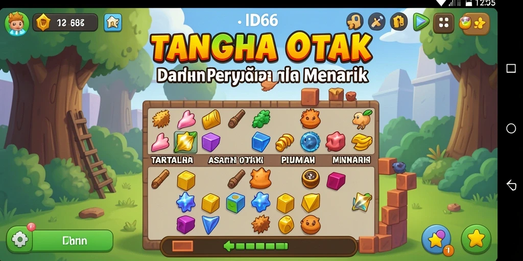 Tampilan menarik dari gameplay puzzle di ID66.