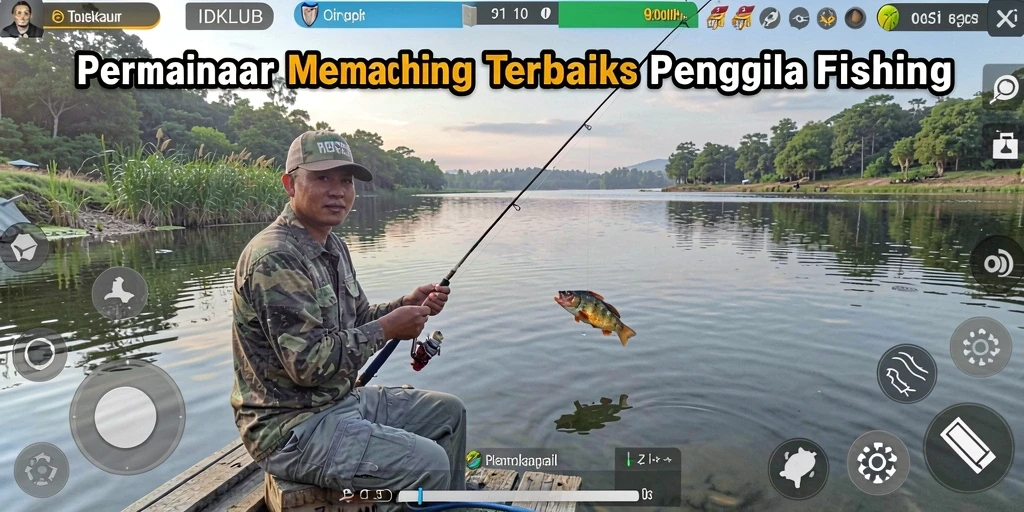 Tampilan menarik dari gameplay memancing di IDKLUB yang penuh warna.
