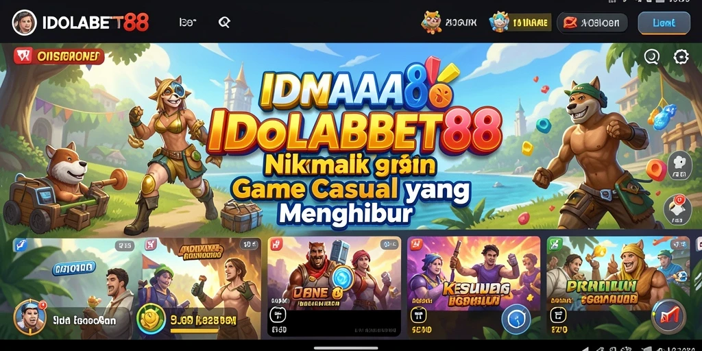 Tampilan gameplay menarik dari IDOLABET88 dengan warna-warna cerah dan desain yang menghibur.