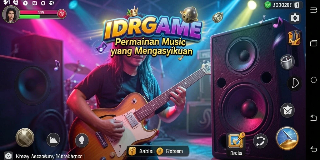 Screenshot gameplay dari game musik IDRGAME yang menampilkan keseruan bermain.