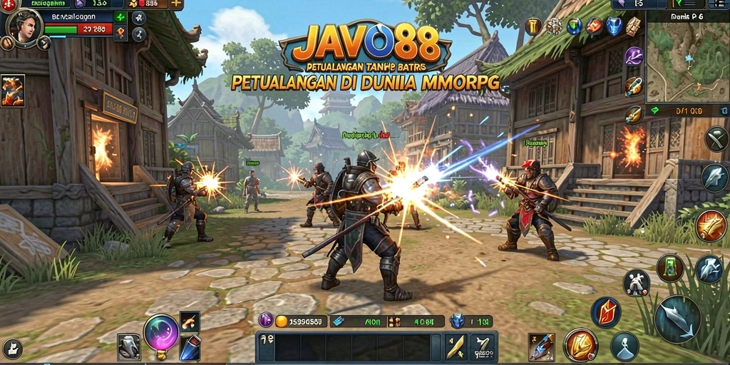 Tampilan gameplay epik dari JAVO88 yang memukau di dunia MMORPG.
