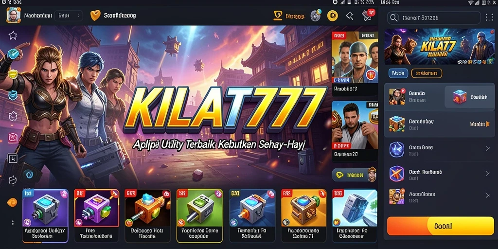 Tampilan aplikasi KILAT777 yang simpel dan intuitif untuk pengguna.