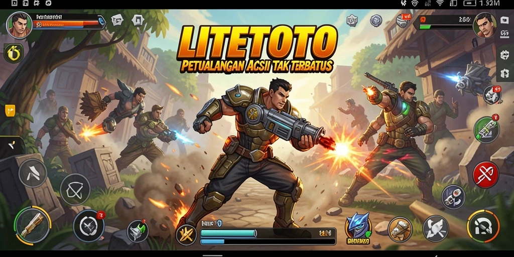 Tampilan aksi yang mendebarkan dalam LITETOTO dengan grafis memukau.