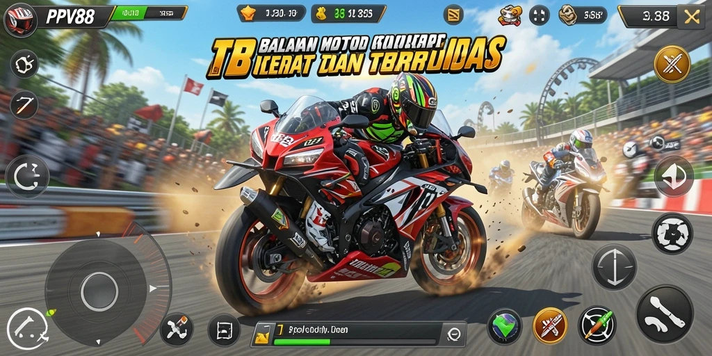 Tampilan aksi balapan menegangkan di PPV88.