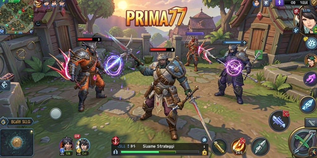 Tampilan gameplay menarik dari PRIMA77 yang menampilkan strategi SLG.