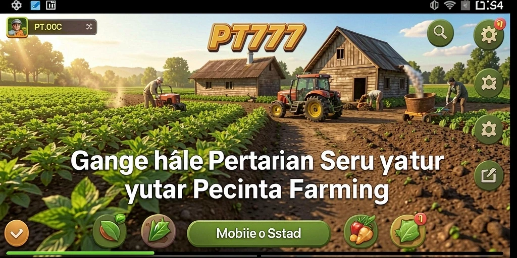 Screenshot utama menampilkan gameplay seru dalam pertanian.
