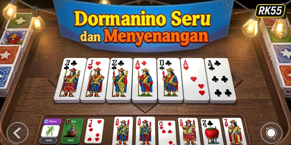 Screenshot menunjukkan gameplay menarik dari permainan domino RK55.