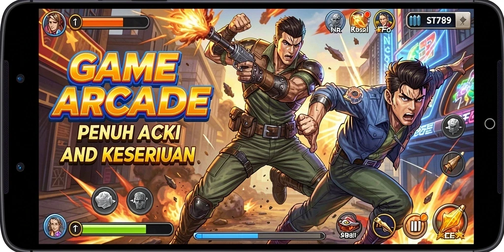 Tampilan gameplay menarik ST789 dengan aksi seru dan karakter yang menawan.