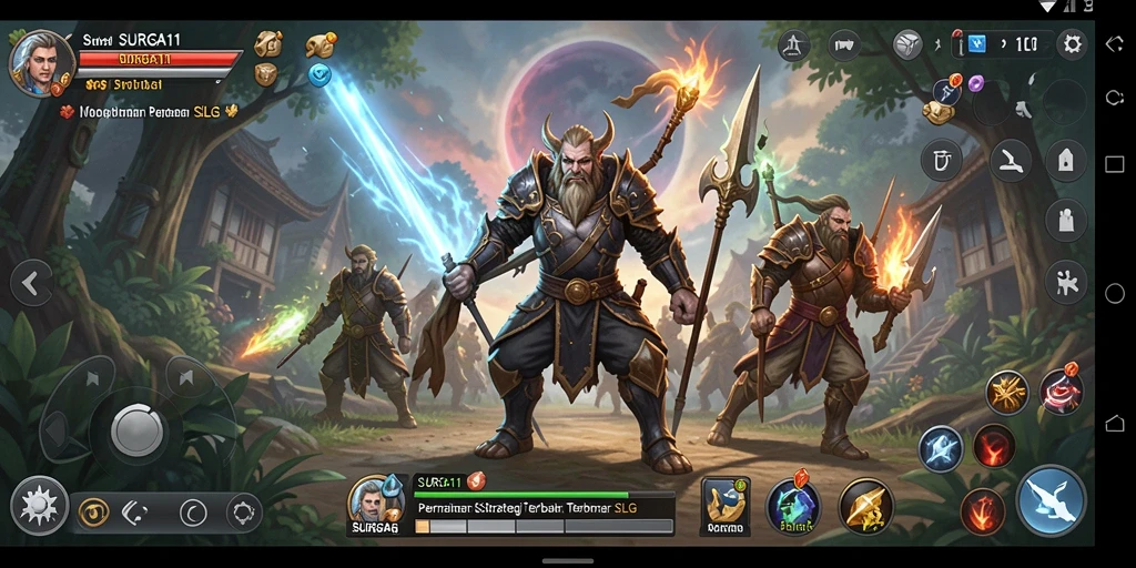 Tampilan screenshot dari gameplay SLG yang mendebarkan.