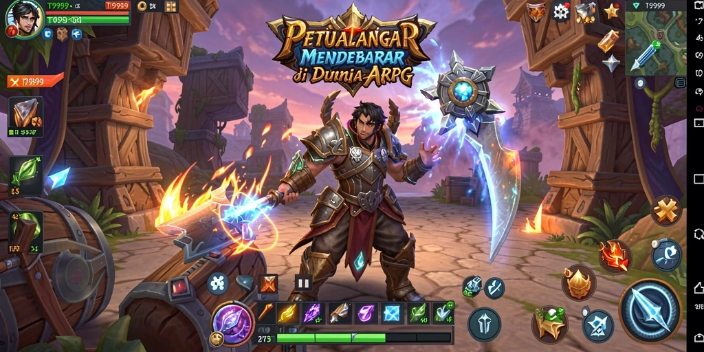 Tampilan aksi mendebarkan dari game ARPG T9999.