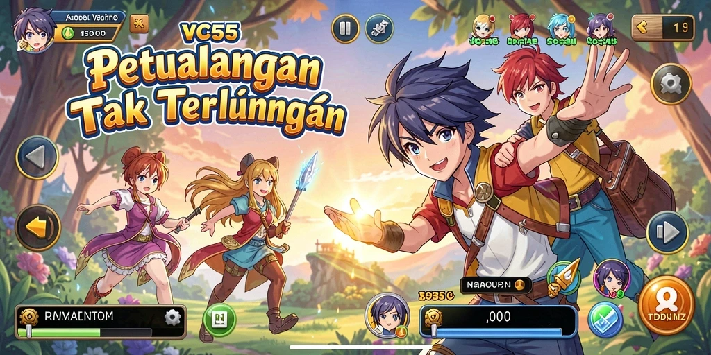 Gameplay seru dari VC55 dengan karakter Anime menawan.