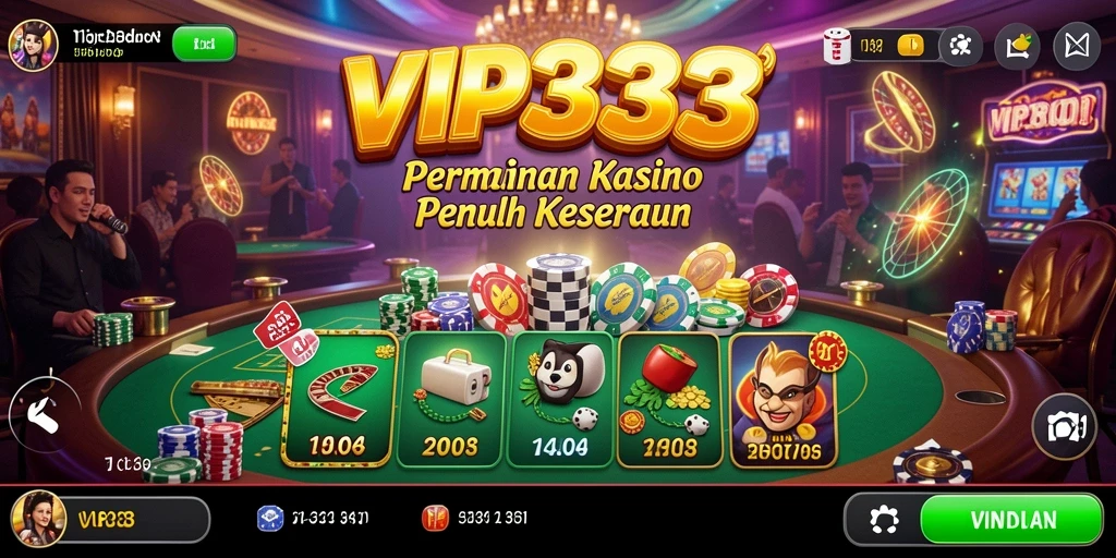 Screenshot dari gameplay VIP333 yang menampilkan keseruan permainan kasino.