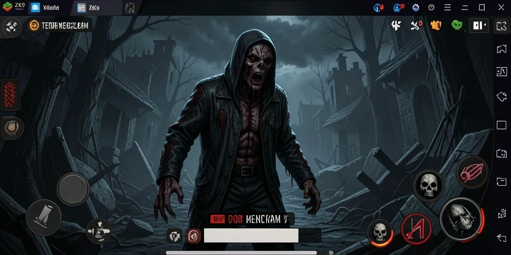 Tampilan gameplay ZK9 yang menyeramkan dan mendebarkan.